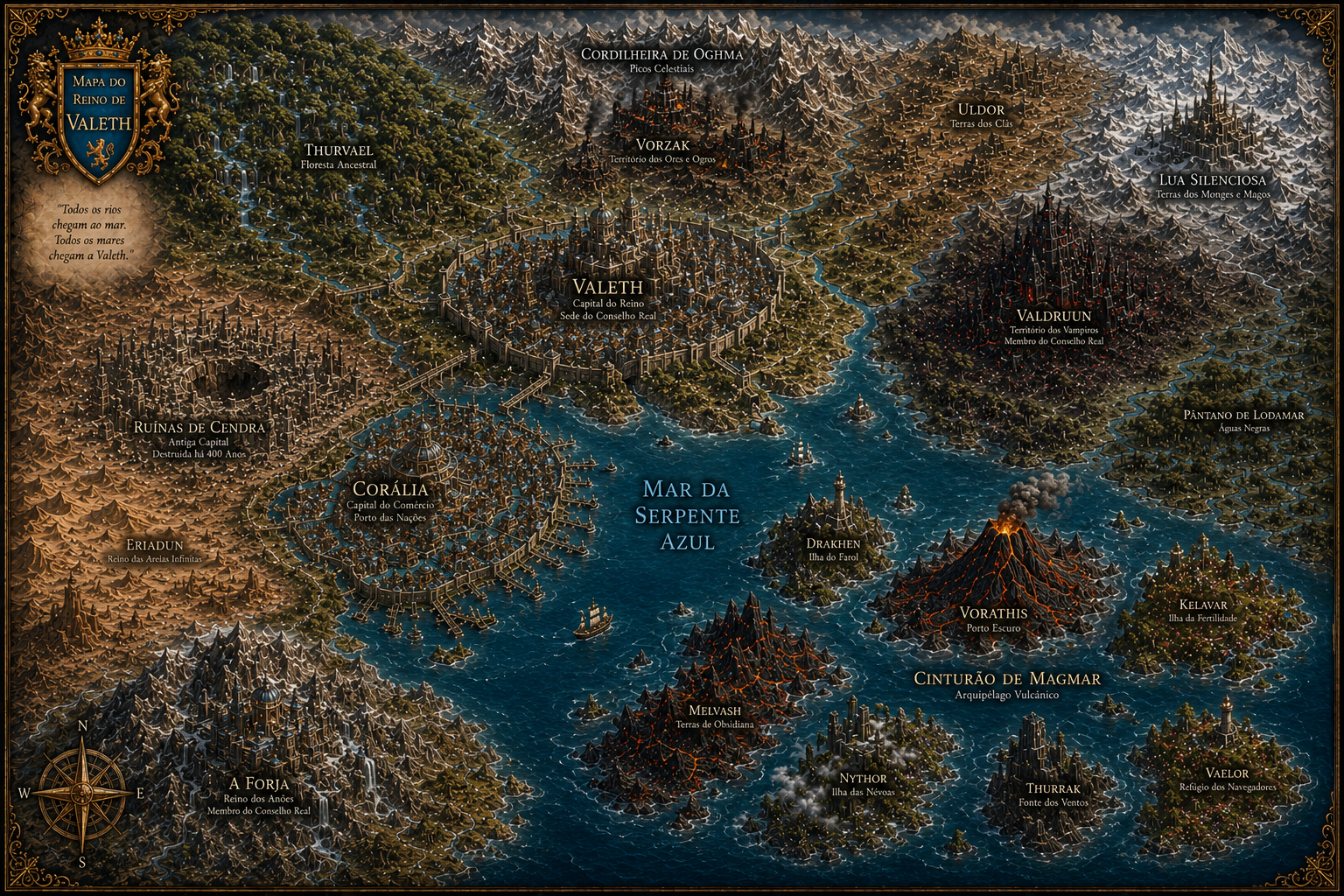 Mapa do Reino de Valeth